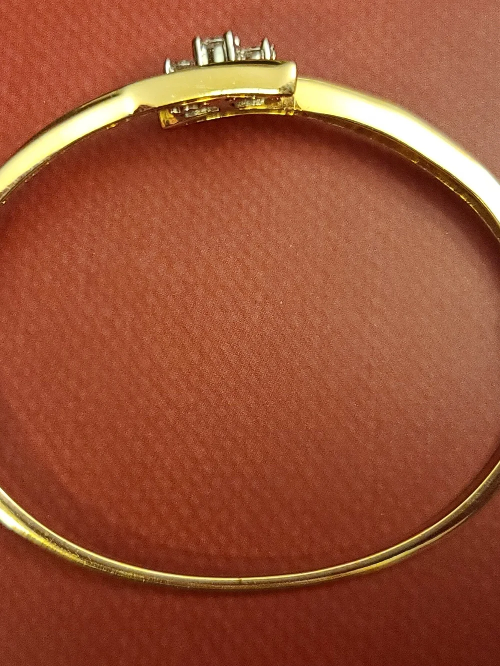14K Gold And 1/2CT Diamond Bangle Bracelet